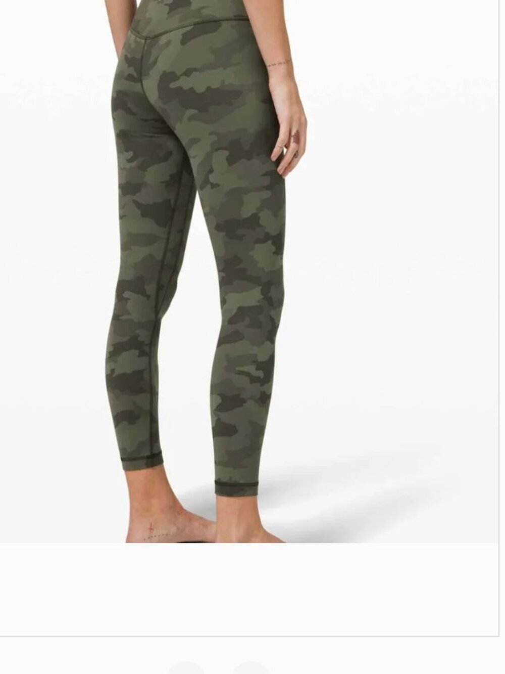 Lululemon Align High Rise Pant Pockets 28" Dark Green Camo  Multi size 12